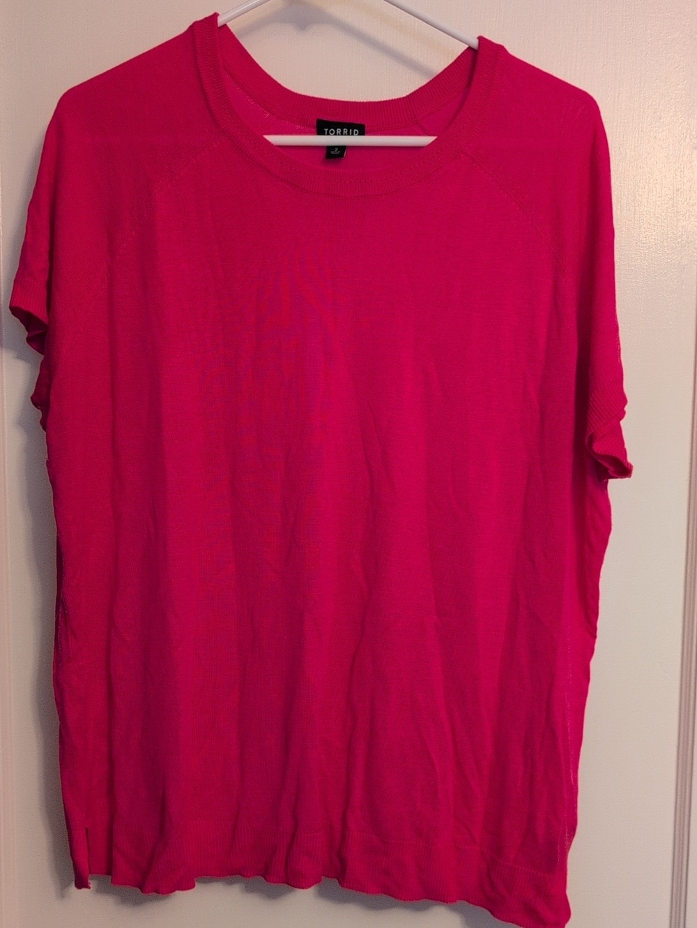 torrid Bright Fuchsia Short Sleeve Crewneck Tee